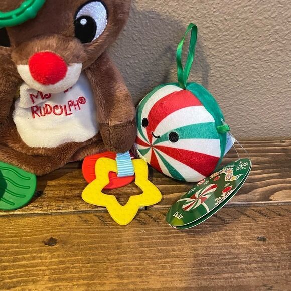 Rudolph My First Rudolph TY Christmas Gnome Squishmallow Candy Cane Plush - Picture 9 of 15